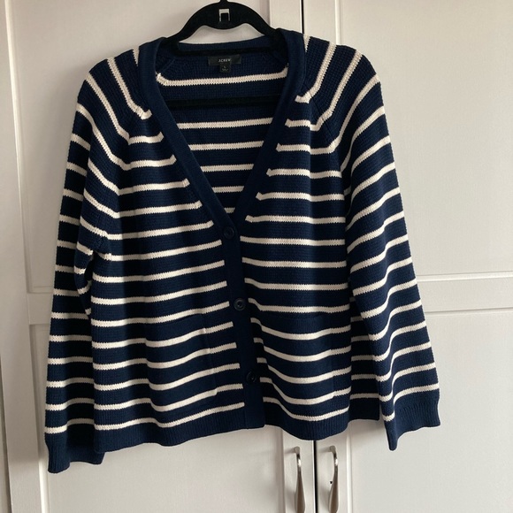 COPY - NWOT 💗 J. CREW Navy Striped Cardigan - Picture 14 of 16